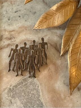 Sterling Taxco (SHADOW PEOPLE) Human Silhouettes Brooch